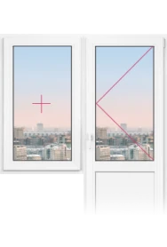 Балконный блок Rehau Delight Decor 1550x2100 - фото - 1