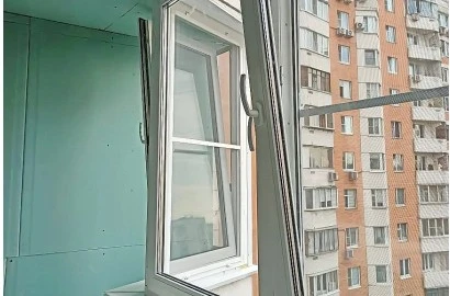 Установка балконного блока, теплое остекление, утепление и отделка гипсокартоном лоджии - фото - 8